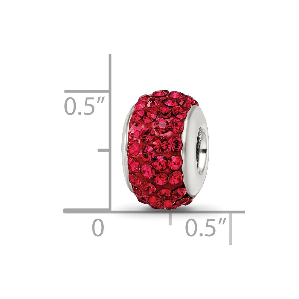 Reflections 925 Sterling Silver Red Full Preciosa Crystal Bead 12 x 8 mm