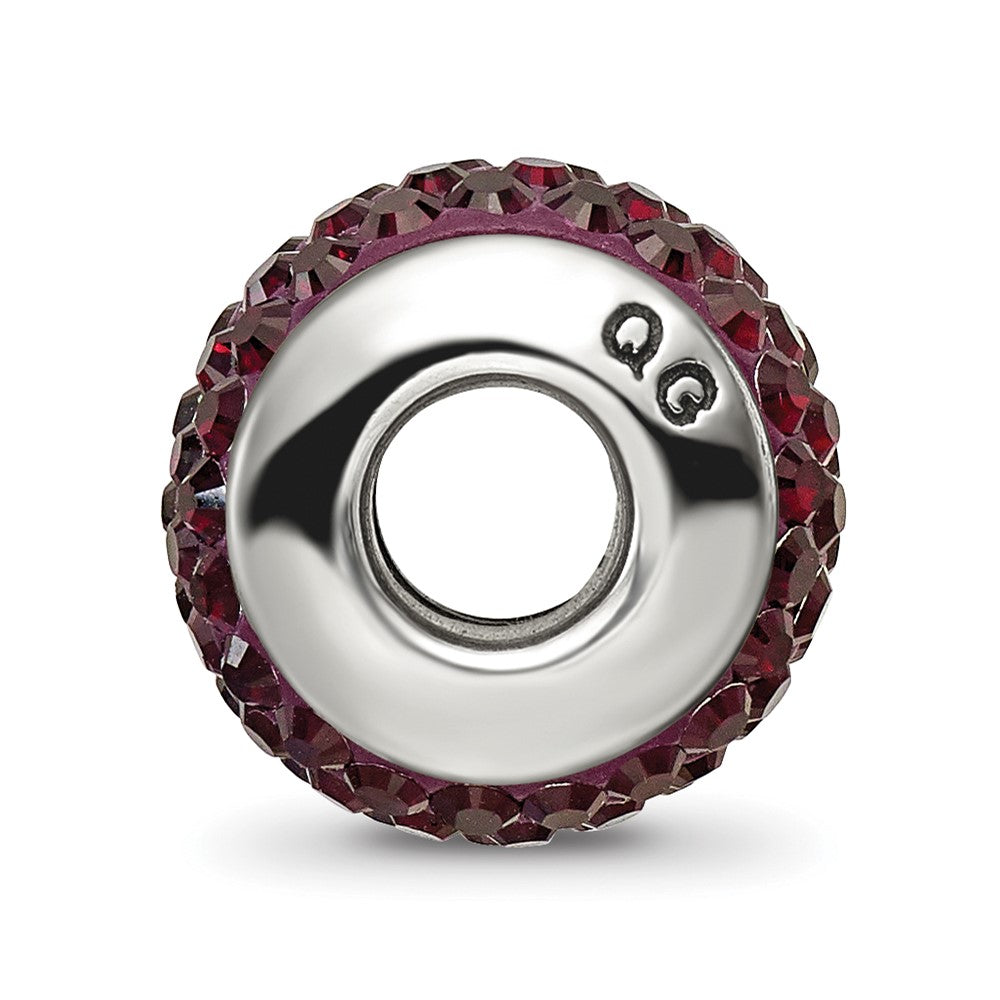 Reflections 925 Sterling Silver Crimson Full Preciosa Crystal Bead 12 x 8 mm