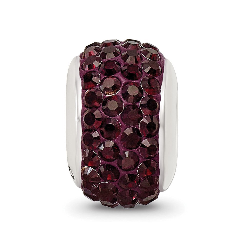 Reflections 925 Sterling Silver Crimson Full Preciosa Crystal Bead 12 x 8 mm