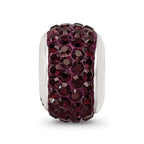 Reflections 925 Sterling Silver Crimson Full Preciosa Crystal Bead 12 x 8 mm