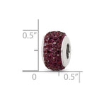 Reflections 925 Sterling Silver Crimson Full Preciosa Crystal Bead 12 x 8 mm