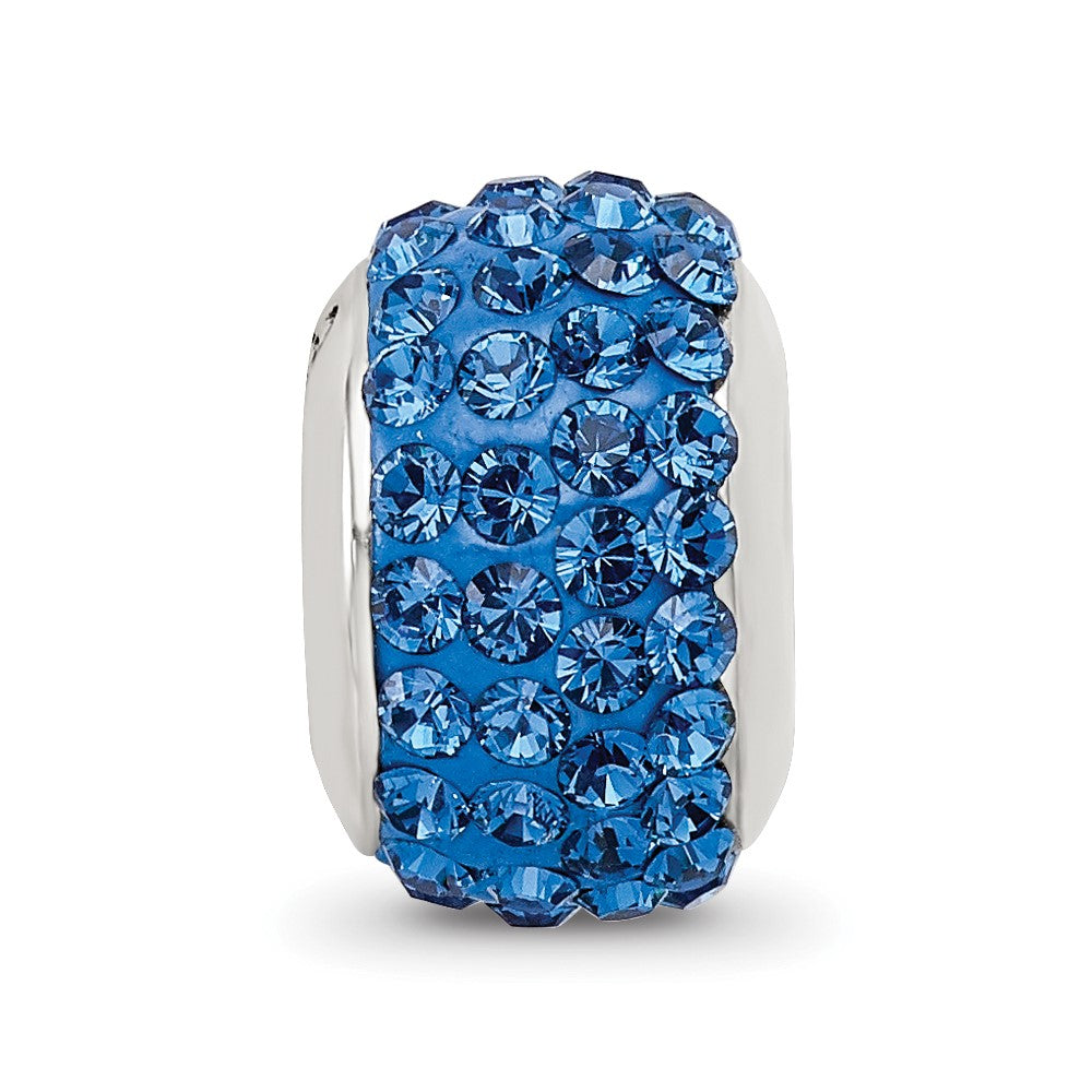 Reflections 925 Sterling Silver Medium Blue Full Preciosa Crystal Bead 12 x 8 mm