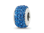 Reflections 925 Sterling Silver Medium Blue Full Preciosa Crystal Bead 12 x 8 mm