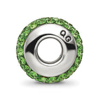Reflections 925 Sterling Silver Green Full Preciosa Crystal Bead 12 x 8 mm