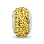 Reflections 925 Sterling Silver Yellow Full Preciosa Crystal Bead 12 x 8 mm