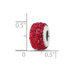 Reflections 925 Sterling Silver Scarlet Full Preciosa Crystal Bead 12 x 8 mm