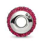 Reflections 925 Sterling Silver Maroon Full Preciosa Crystal Bead 12 x 8 mm