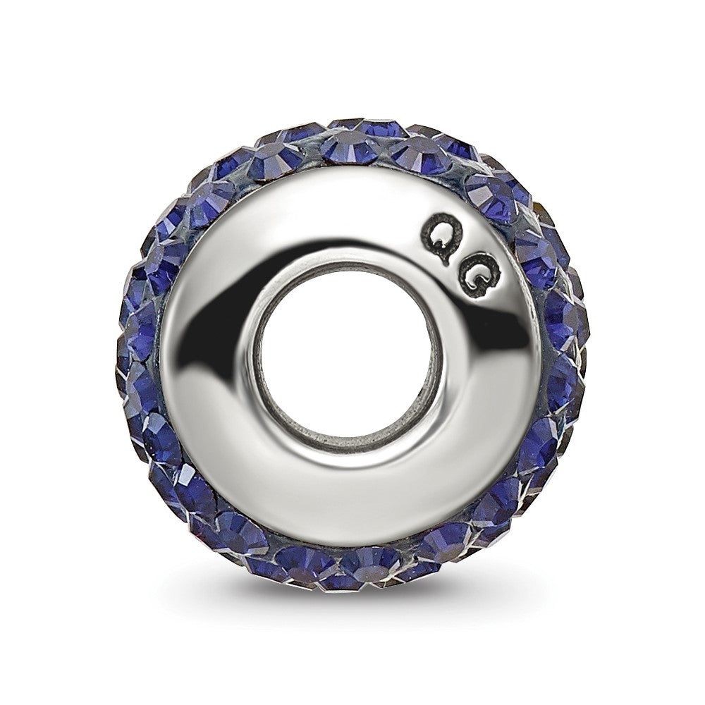 Reflections 925 Sterling Silver Dark Blue/Navy Full Preciosa Crystal Bead 10 x 4 mm