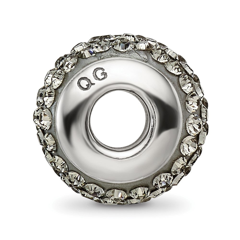 Reflections 925 Sterling Silver Silver/Grey Full Preciosa Crystal Bead 12 x 8 mm
