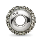 Reflections 925 Sterling Silver Silver/Grey Full Preciosa Crystal Bead 12 x 8 mm