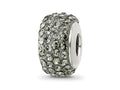 Reflections 925 Sterling Silver Silver/Grey Full Preciosa Crystal Bead 12 x 8 mm