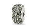 Reflections 925 Sterling Silver Silver/Grey Full Preciosa Crystal Bead 12 x 8 mm