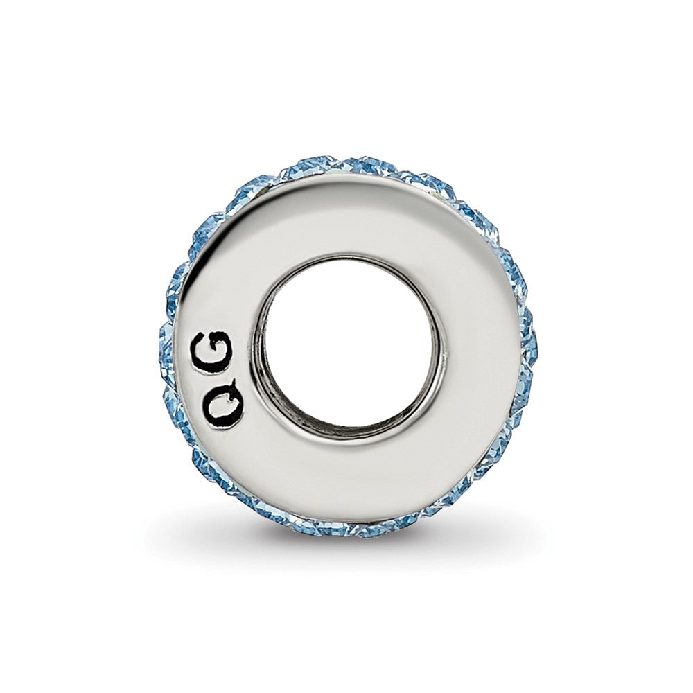 Reflections 925 Sterling Silver Sky Blue Double Row Preciosa Crystal Bead 10 x 4 mm