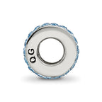 Reflections 925 Sterling Silver Sky Blue Double Row Preciosa Crystal Bead 10 x 4 mm