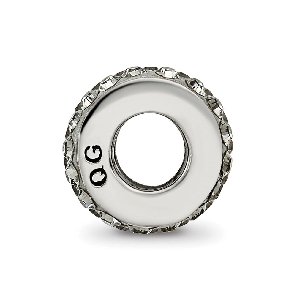 Reflections 925 Sterling Silver Silver/Grey Double Row Preciosa Crystal Bead 10 x 4 mm