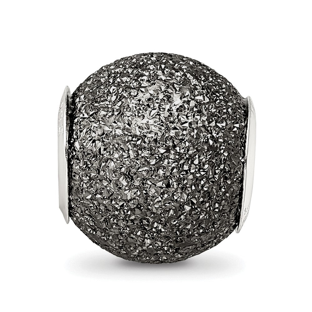Reflections 925 Sterling Silver Grey Laser Cut Bead 10 x 10 mm