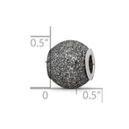 Reflections 925 Sterling Silver Grey Laser Cut Bead 10 x 10 mm