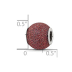 Reflections 925 Sterling Silver Purple Laser Cut Bead 10 x 10 mm