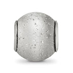 Reflections 925 Sterling Silver Grey Laser Cut Bead 10 x 10 mm