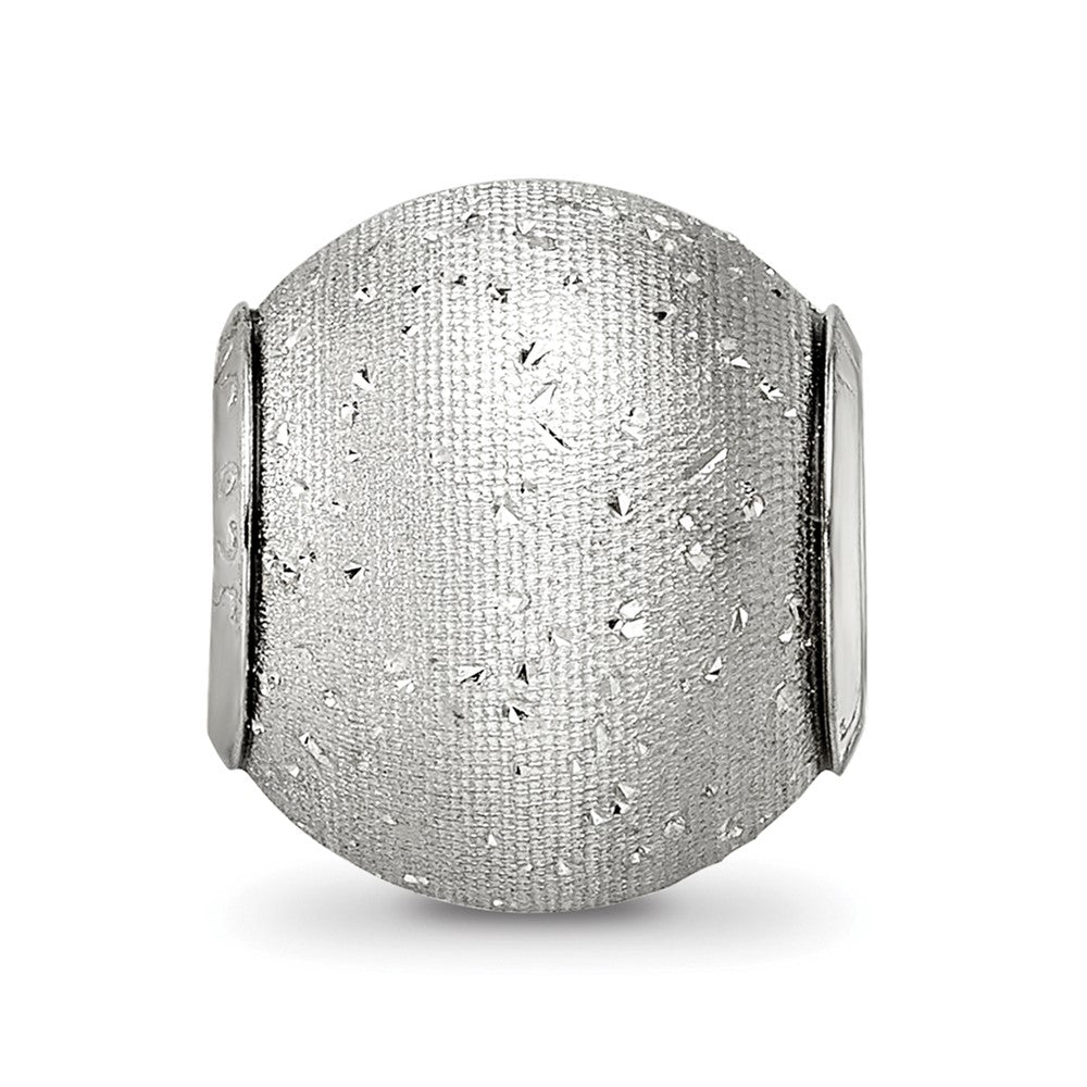 Reflections 925 Sterling Silver Grey Laser Cut Bead 10 x 10 mm