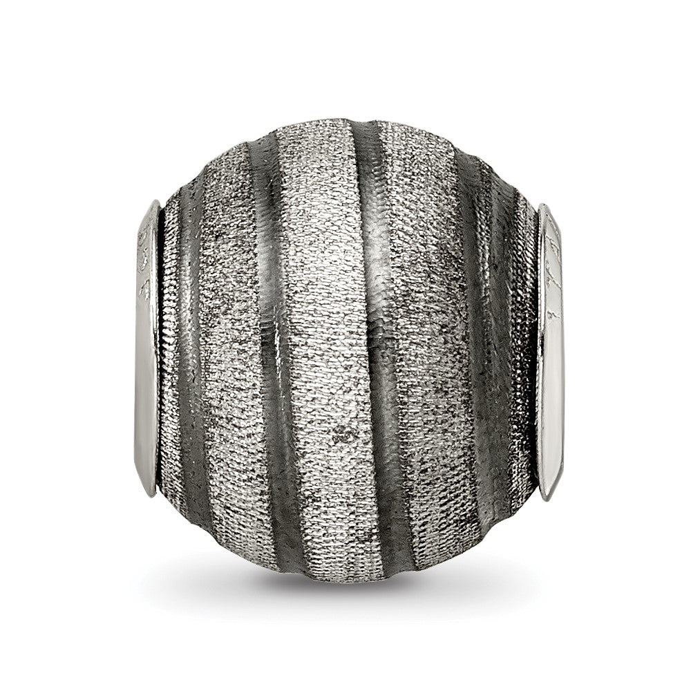 Reflections 925 Sterling Silver Grey Laser Cut Bead 10 x 10 mm