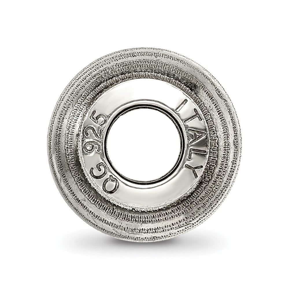Reflections 925 Sterling Silver Grey Laser Cut Bead 10 x 10 mm