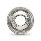 Reflections 925 Sterling Silver Grey Laser Cut Bead 10 x 10 mm
