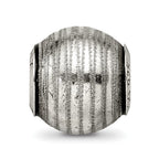 Reflections 925 Sterling Silver Grey Laser Cut Bead 10 x 10 mm