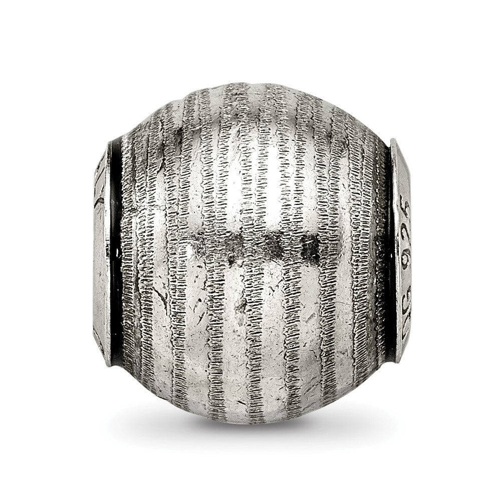 Reflections 925 Sterling Silver Grey Laser Cut Bead 10 x 10 mm