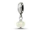 Reflections 925 Sterling Silver Yellow Dichroic Glass Dangle Bead 19 x 7 mm