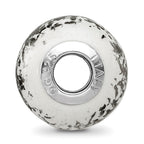 Reflections 925 Sterling Silver White with Platinum Foil Ceramic Bead 12 x 9 mm