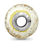 Reflections 925 Sterling Silver White with Foil Ceramic Bead 12 x 9 mm