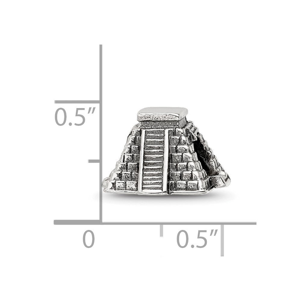 Reflections 925 Sterling Silver Chichen Itza Bead 7 x 12 mm