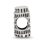 Reflections 925 Sterling Silver Leaning Tower of Pisa Bead 11 x 6 mm