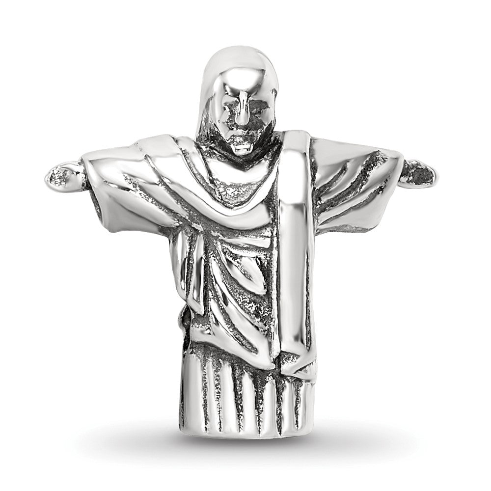 Reflections 925 Sterling Silver Christ the Redeemer Bead 13 x 14 mm