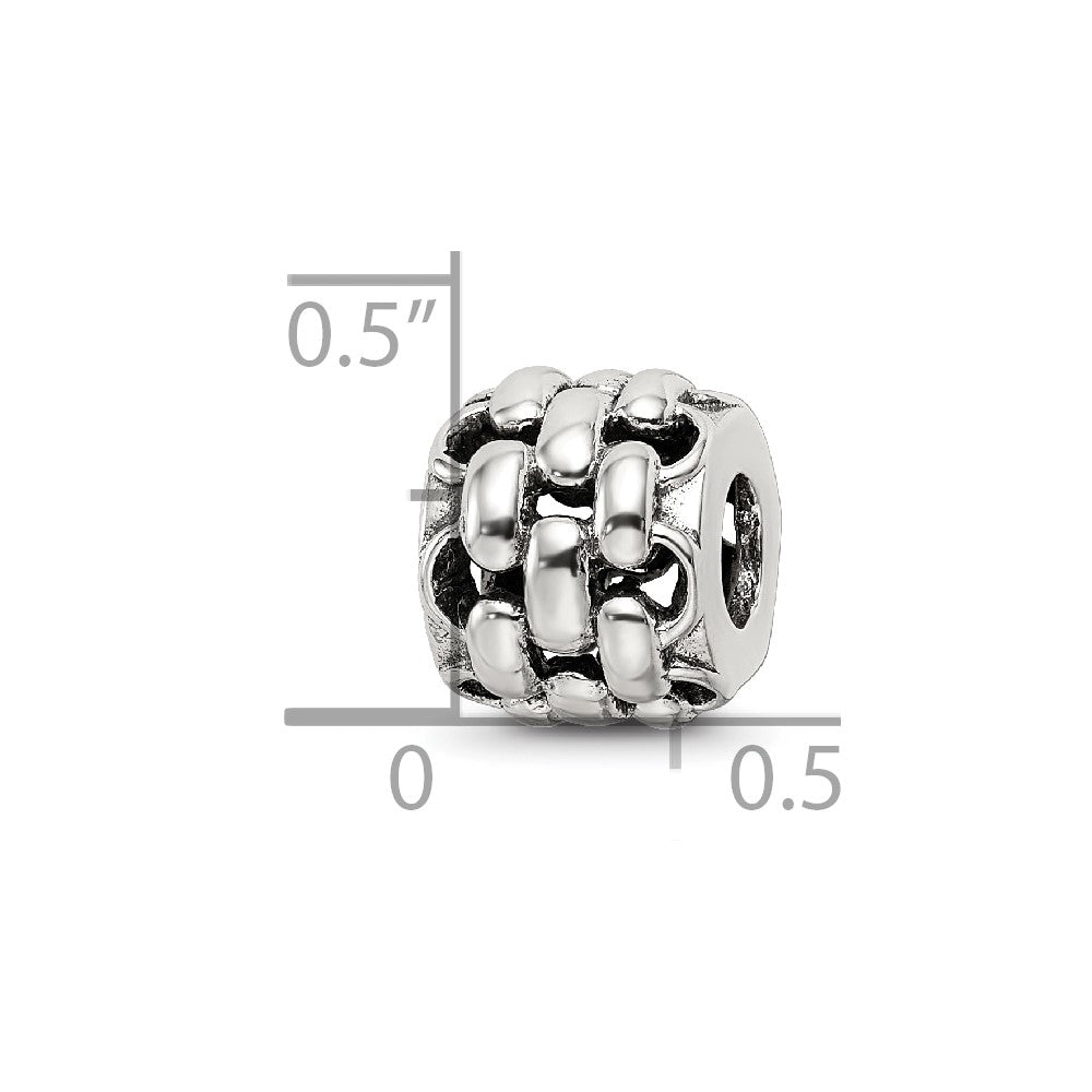 Reflections 925 Sterling Silver Bali Bead 10 x 8 mm