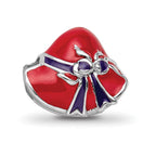 Reflections 925 Sterling Silver Enameled Red Hat Society Bead 9 x 11 mm