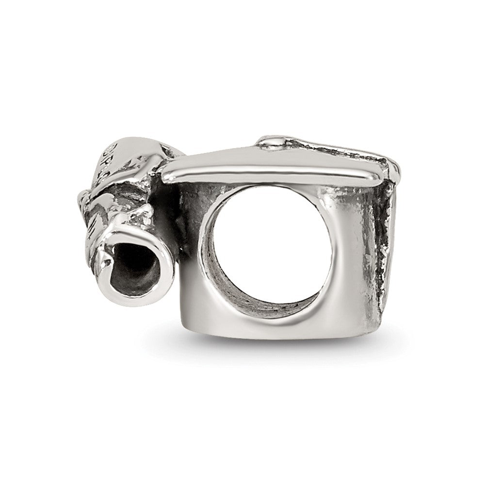 Reflections 925 Sterling Silver Graduation Cap and Diploma Bead 11 x 9 mm