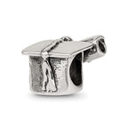 Reflections 925 Sterling Silver Graduation Cap and Diploma Bead 11 x 9 mm