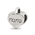 Reflections 925 Sterling Silver Nana Heart Bead 10 x 9 mm