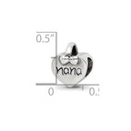 Reflections 925 Sterling Silver Nana Heart Bead 10 x 9 mm
