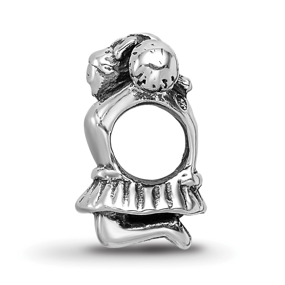 Reflections 925 Sterling Silver Cheerleader Bead 12 x 9 mm