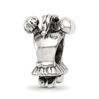 Reflections 925 Sterling Silver Cheerleader Bead 12 x 9 mm