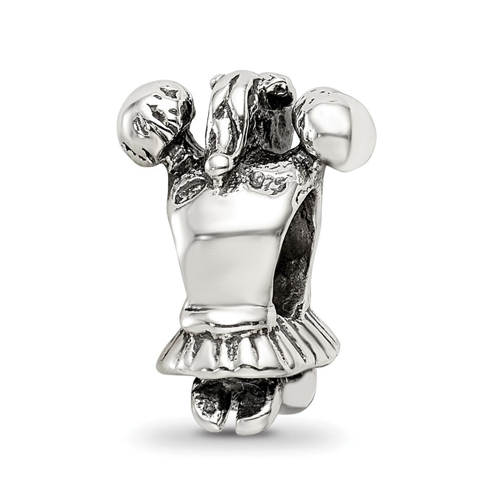 Reflections 925 Sterling Silver Cheerleader Bead 12 x 9 mm