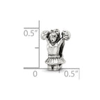 Reflections 925 Sterling Silver Cheerleader Bead 12 x 9 mm