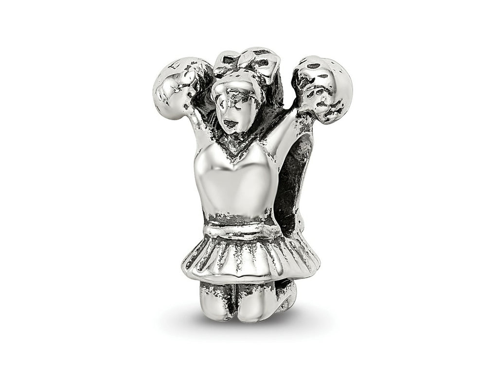 Reflections 925 Sterling Silver Cheerleader Bead 12 x 9 mm