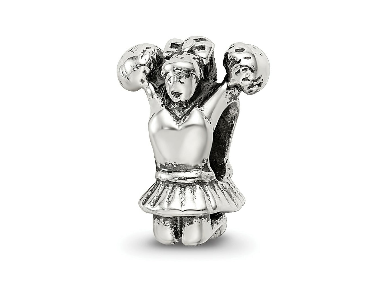 Reflections 925 Sterling Silver Cheerleader Bead 12 x 9 mm