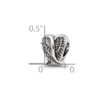 Reflections 925 Sterling Silver Heart Shaped Wings Bead 9 x 7 mm