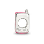 Reflections 925 Sterling Silver Kids Enameled Pink Cell Phone Bead 8 x 5 mm