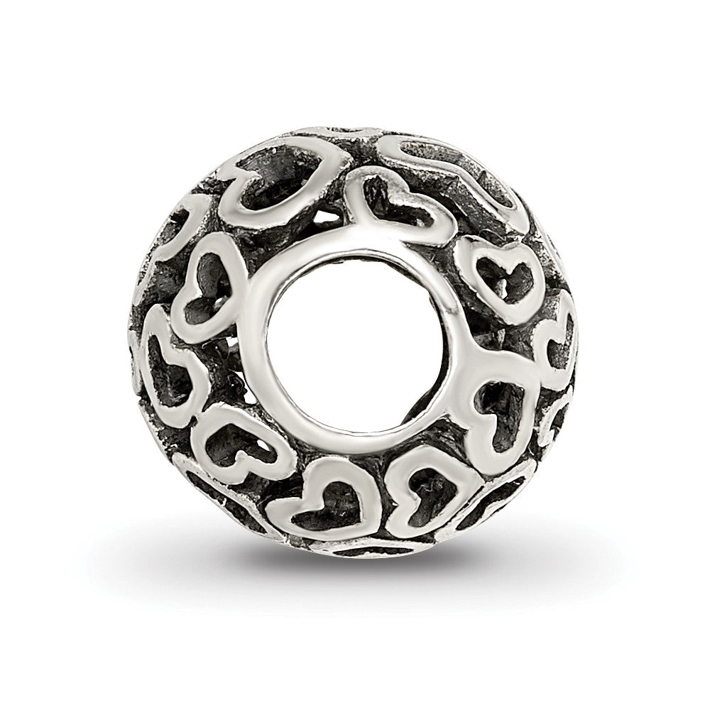 Reflections 925 Sterling Silver Hearts Bali Bead 10 x 10 mm